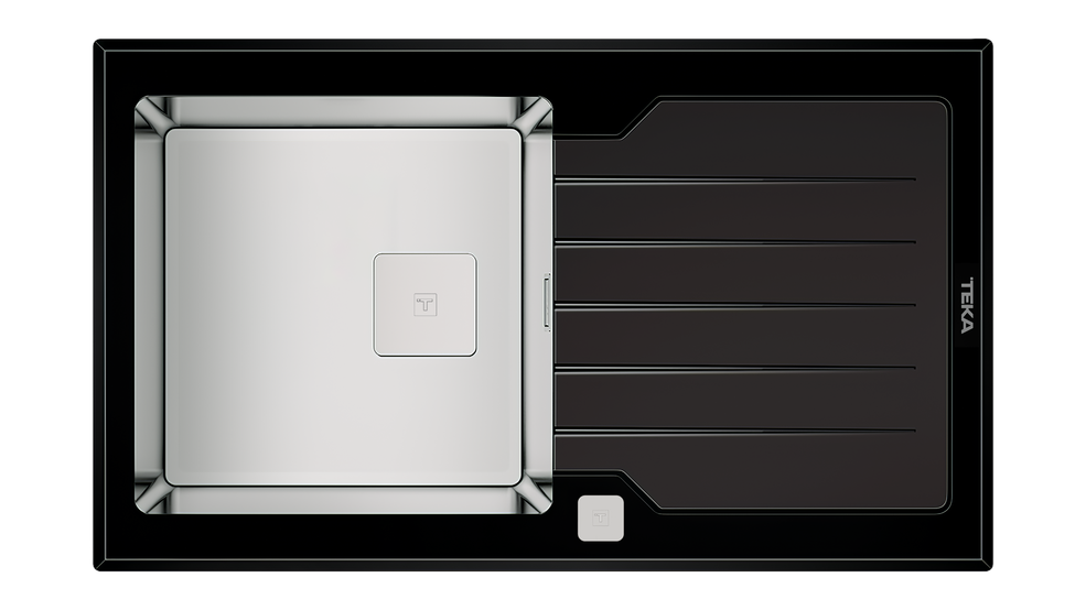 TEKA DIAMOND RS15 1B 1D 86 (WST BLACK) TEK HAZNE VE TEK DAMLALIKLI CAM EVİYE