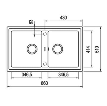 TEKA  STONE 90 B-TG  115260001 ÇİFT HAZNELİ TEGRANİTE EVİYE