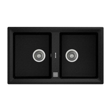TEKA STONE 90 B-TG ÇİFT HAZNELİ TEGRANİTE METALLIC BLACK EVİYE