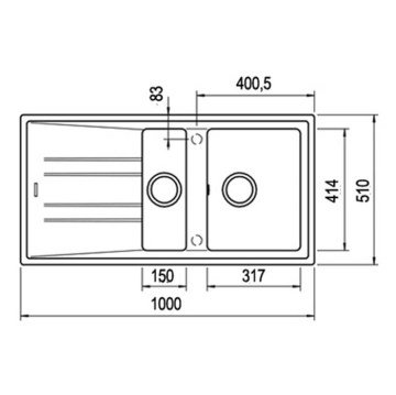 TEKA MAESTRO STONE 60 B-TG TEGRANİTE EVİYE 115360003