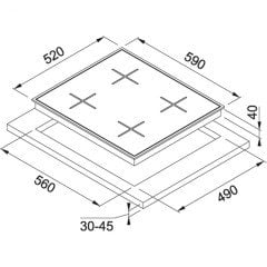 FRANKE NEW SQUARE FHNS 705 4G TC WH C WHİTE GLASS CAM OCAK