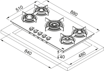 FRANKE MYTHOS  FHCR 905 4G TC HE BK C CRİSTALLO NERO OCAK