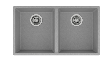 TEKA SQUARE 760 TG ÇİFT HAZNELİ TEZGAHALTI TEGRANİTE STONE GREY EVİYE