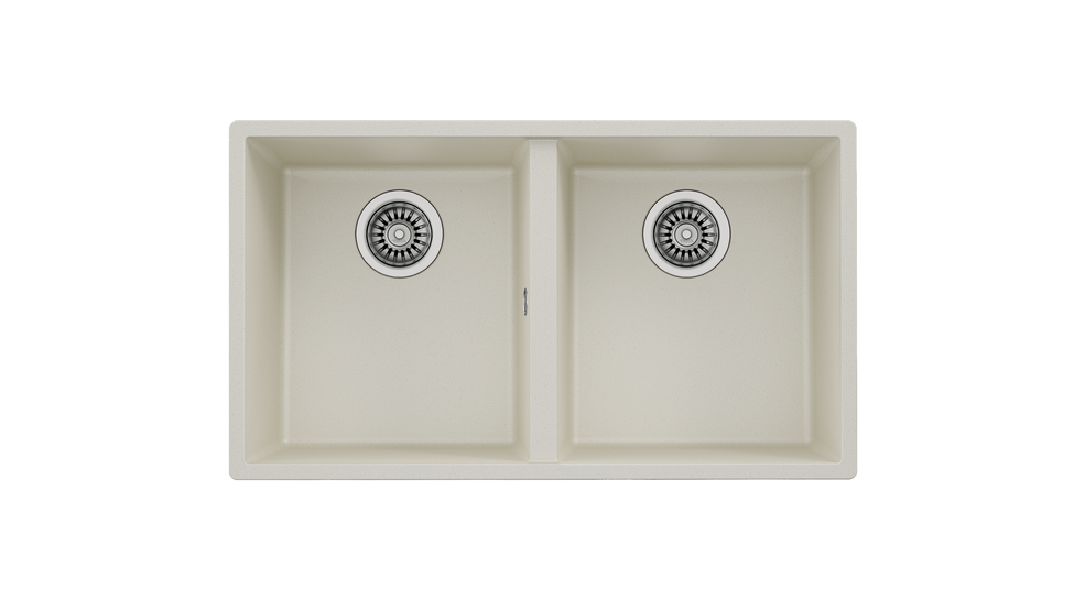 TEKA SQUARE 760 TG ÇİFT HAZNELİ TEZGAHALTI TEGRANİTE EVİYE(Bright Cream)