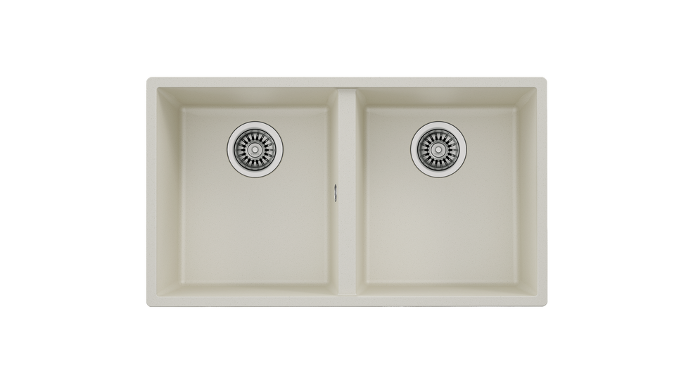 TEKA SQUARE 760 TG ÇİFT HAZNELİ TEZGAHALTI TEGRANİTE EVİYE BRIGHT CREAM