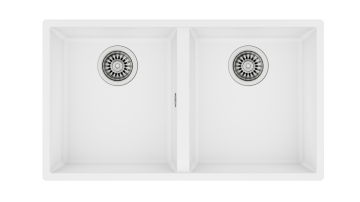 TEKA SQUARE 2B 760 TG ÇİFT HAZNELİ TEZGAHALTI TEGRANİTE ARCTIC WHITE EVİYE