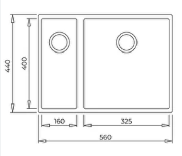 TEKA SQUARE 560 TG ÇİFT HAZNELİ TEZGAHALTI TEGRANİTE BLACK EVİYE