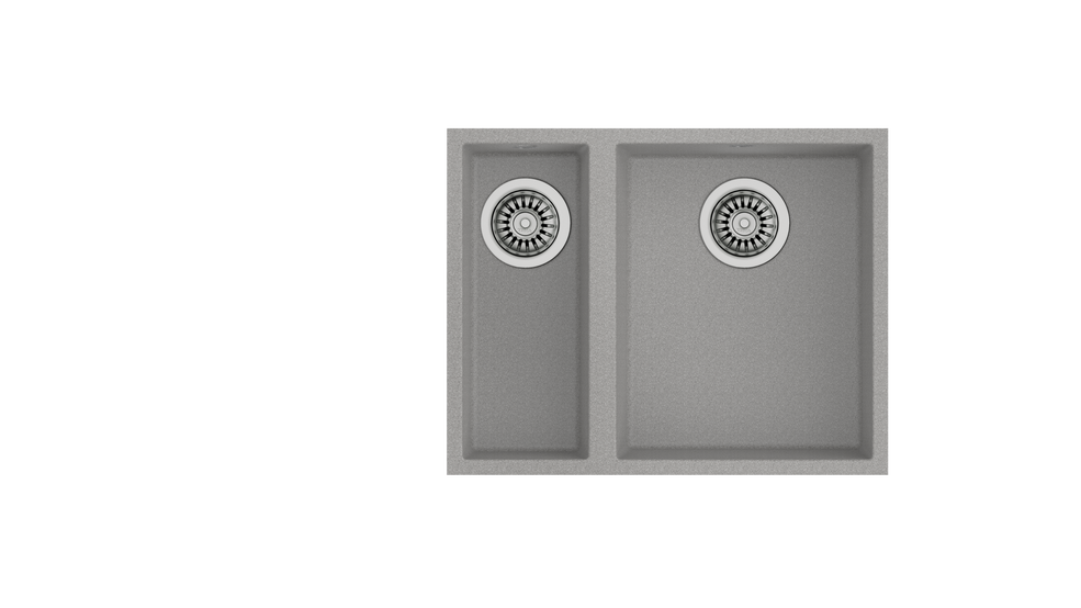 TEKA SQUARE 560 TG ÇİFT HAZNELİ TEZGAHALTI TEGRANİTE STONE GREY EVİYE