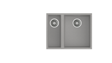 TEKA SQUARE 560 TG ÇİFT HAZNELİ TEZGAHALTI TEGRANİTE STONE GREY EVİYE