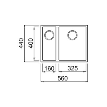 TEKA SQUARE 560 TG ÇİFT HAZNELİ TEZGAHALTI TEGRANİTE EVİYE(Bright Cream)