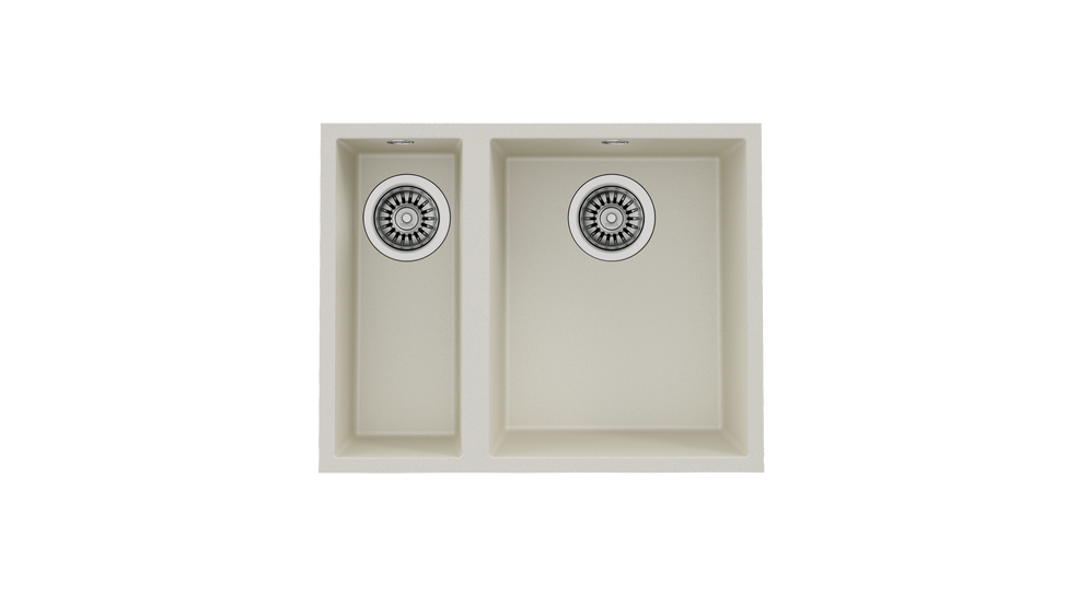 TEKA SQUARE 560 TG ÇİFT HAZNELİ TEZGAHALTI TEGRANİTE EVİYE(Bright Cream)