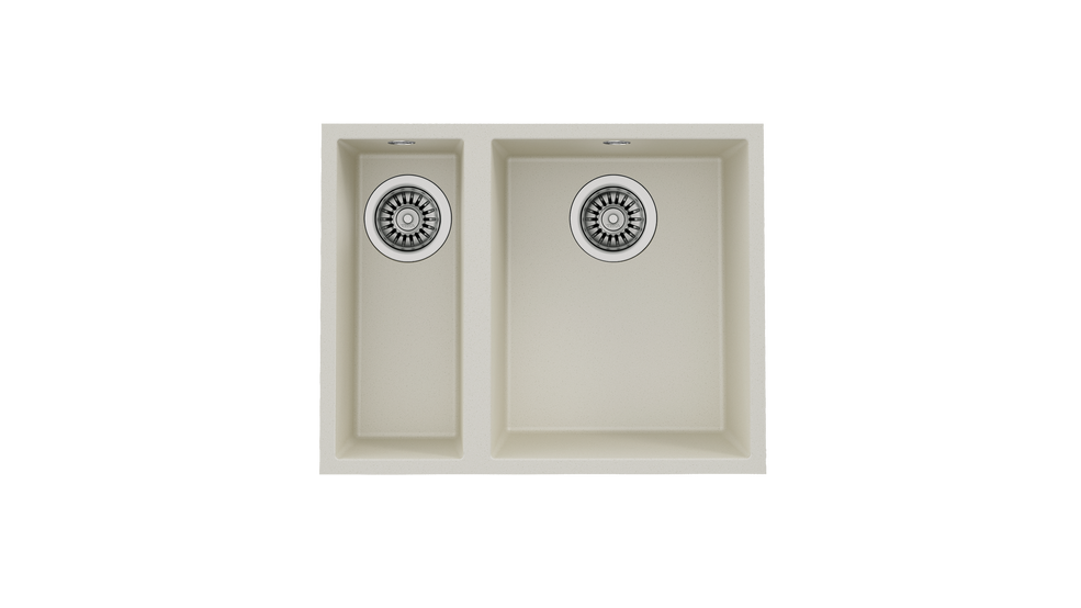 TEKA SQUARE 560 TG ÇİFT HAZNELİ TEZGAHALTI TEGRANİTE EVİYE BRIGHT CREAM