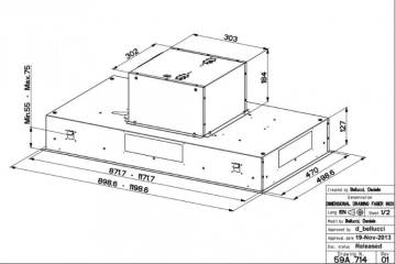 TEŞHİRDEN FRANKE FABER HEAVEN 2.0 EV8+X 90 PASLANMAZ ÇELİK TAVAN TİPİ DAVLUMBAZ 90 CM