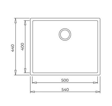 TEKA SQUARE 50.40 TG TEK HAZNELİ TEZGAHALTI TEGRANİTE EVİYE(STONE GREY)