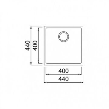 TEKA SQUARE 40.40 TG BLACK TEGRANİT TEZGAH ALTI EVİYE 115230025