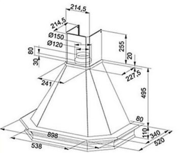 FRANKE TEŞHİR DAVLUMBAZ GÖVDESİ 90 CM (AHSAP ÇERÇEVESİZ)