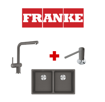 FRANKE  MARİS MRG 120-35-35 GRANİT SLATE GREY EVYE - ACTİVE PLUS 2.0 SLATE  GREY ARMATÜR - SIVI SABUNLUK KAMPANYASI