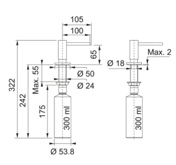 FRANKE  MARİS MRG 120-35-35 GRANİT SLATE GREY EVYE - ACTİVE PLUS 2.0 SLATE  GREY ARMATÜR - SIVI SABUNLUK KAMPANYASI
