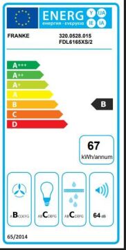 FRANKE GAVİA PLUS FDL 6165 XS PASLANMAZ ÇELİK LİNFA DUVAR TİPİ DAVLUMBAZ