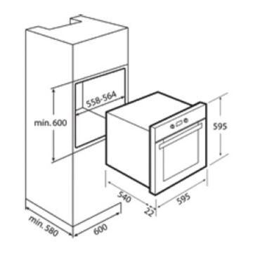 TEKA HAK 625 BK SİYAH ANKASTRE FIRIN