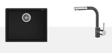 TEKA SQUARE 50.40 TG + ARK 938 (BLACK) EVYE SETİ