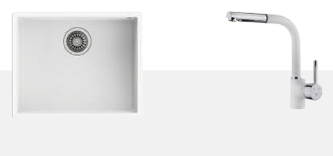 TEKA SQUARE 50.40 TG + ARK 938 EVYE SETİ  (WHİTE)