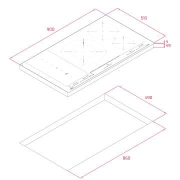 TEKA IZS 97630 MST BK SLİDECOOKİNG VE 5 PİŞİRME BÖLGELİ 90 CM FLEX İNDÜKSİYON OCAK