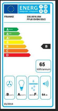 FRANKE GLASS LİNEAR VERTİCAL FPJ 615 V BK A/SS SİYAH DAVLUMBAZ