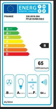 FRANKE GLASS LİNEAR VERTİCAL FPJ 615 V WH /SS PASLANMAZ ÇELİK - BEYAZ CAM DAVLUMBAZ
