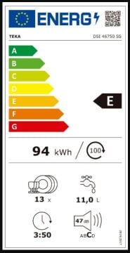 TEKA DSİ 46750 FISILTI PROGRAMLI VE HIZLI PROGRAMLI 60 CM ENTEGRE BULAŞIK MAKİNESİ 1 SAAT