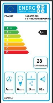 FRANKE MYTHOS PRO K-LINK FMY PRO 907 FM BK/BK MATT KL DUVAR TİPİ  DAVLUMBAZ