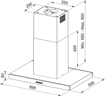 FRANKE ADA FORMAT TALE 905 I BK/ 900 MAT SİYAH ADA TİPİ DAVLUMBAZ