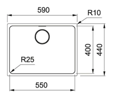 FRANKE MYTHOS MYX 110-55 PASLANMAZ ÇELİK