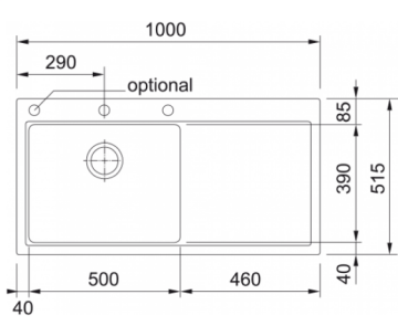 FRANKE MYTHOS MTG 611-100 SAĞ DAMLALIKLI BİANCO GRANİT EVYE