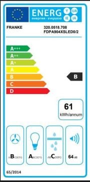 FRANKE FDPA 904 XS/900 PASLANMAZ ÇELİK DUVAR TİPİ KÖŞE DAVLUMBAZ