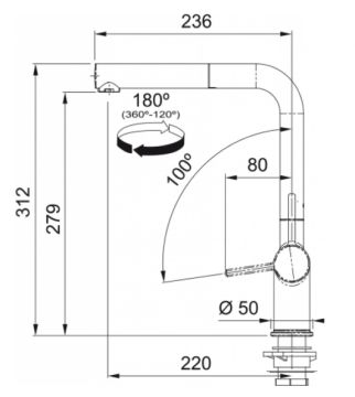 FRANKE ACTİVE PLUS DOCCİA 2.0 SPİRALLİ OYSTER ARMATÜR