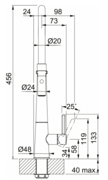 FRANKE ICON SEMİ PRO DUŞLAMALI SPİRALLİ MATT BLACK ARMATÜR