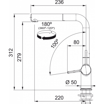 FRANKE ACTİVE PLUS DOCCİA ARMATÜR SAHARA