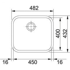 FRANKE GAX 110-45 PASLANMAZ ÇELİK TEZGAH ALTI EVYE
