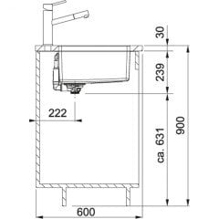FRANKE MARİS MRX 110-55 PASLANMAZ ÇELİK TEZGAH ALTI  EVYE