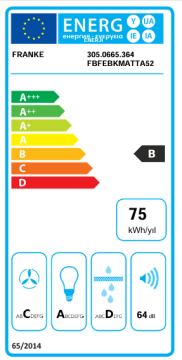 FRANKE FBFE BK MATT A52 MATT BLACK INCA LUX 3.0 ASPİRATÖR