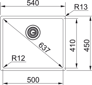 FRANKE BOX BXX 110-50/ BXX 210-50 TEZGAHA SIFIR PASLANMAZ ÇELİK EVYE