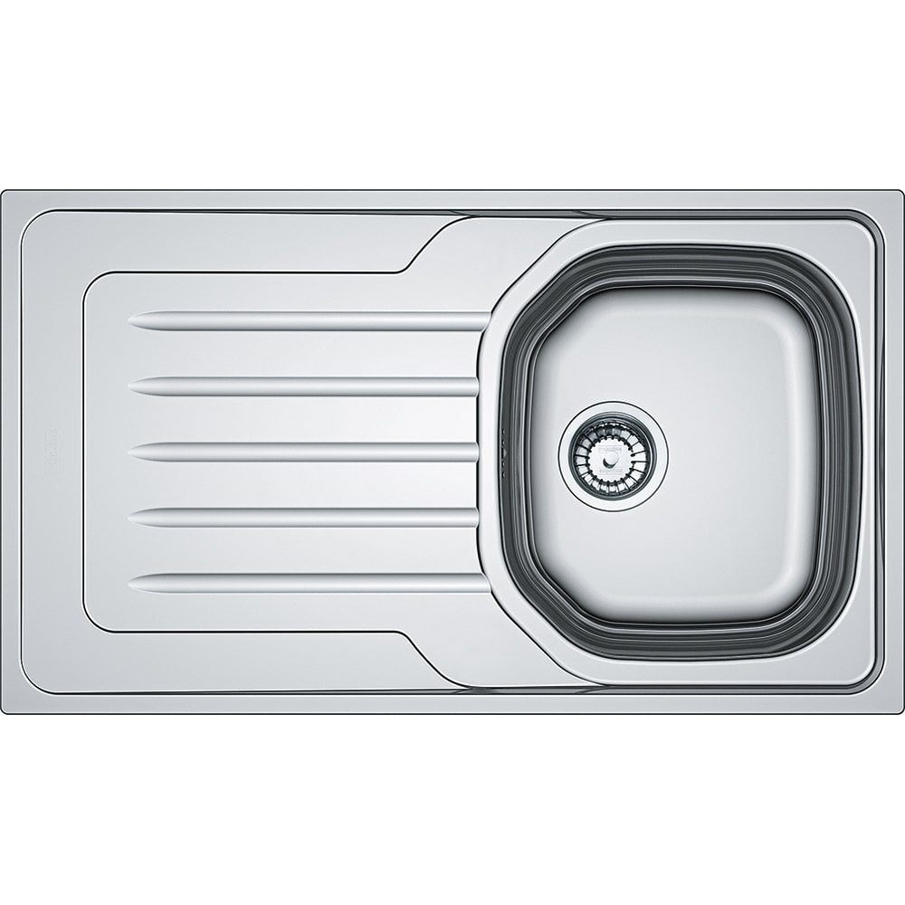 FRANKE ONDA LİNE OLL 611-86 DEKORLU SOL DAMLALIKLI PASLANMAZ ÇELİK EVYE