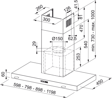 FRANKE TALE 915 W XS İNOX DUVAR TİPİ DAVLUMBAZ