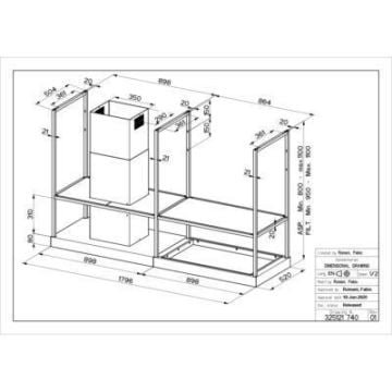 FRANKE FABER T-SHELF EV8 BK MATT BLACK A180 ADA DAVLUMBAZ