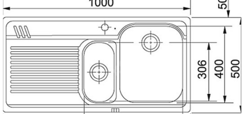 FRANKE TEŞHİR AML 651 SAĞ DAMLALIKLI 1,5 GÖZLÜ DEKORLU EVİYE