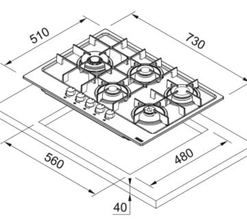 FRANKE MARİS FHMA 755 4G DCL MB C MATT BLACK OCAK