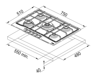 FRANKE CLASSİCLİNE FCH 755 4G TC C NERO OCAK