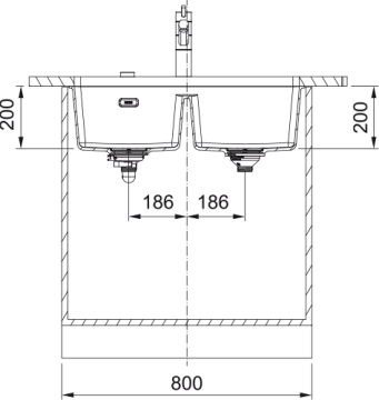 FRANKE MARİS MRG 120-35-35  NERO GRANİT EVYE