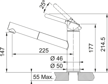 FRANKE ARMATÜR ORBİT SPİRALLİ STONE GREY